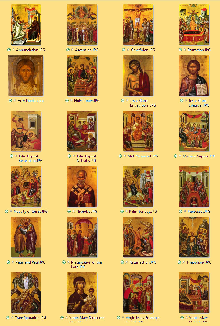 Icons for the Liturgical Year - Major Feasts and Major Saints